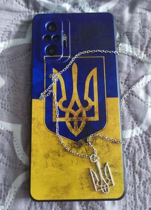 Патриотическая подвеска трезубец герб украины цепочка кулон7 фото