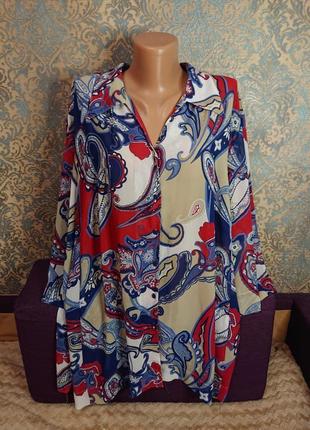 Красивая женская блуза батник большой размер батал 56/58 блузка блузочка рубашка3 фото