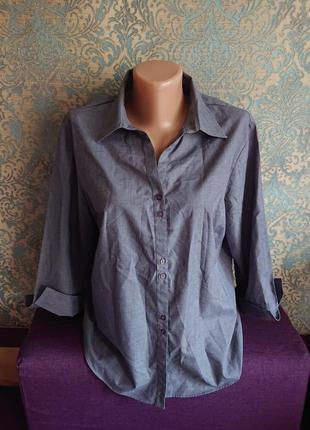 Женская базовая блуза р.48/50 блузка батник рубашка