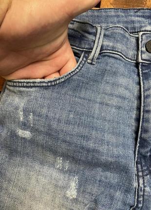 Детские джинсы (штаны, брюки) h&m (эйч энд эм 13-14 лет 158-164 см идеал оригинал голубые)6 фото
