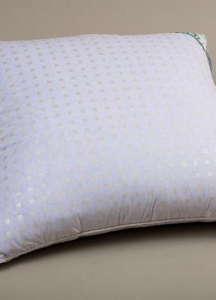 Подушка для сну еко-пух ода євро розмір 70х70, антиалергенна, зі знімним бавовняним чохлом5 фото