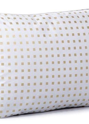 Подушка для сну еко-пух ода євро розмір 70х70, антиалергенна, зі знімним бавовняним чохлом10 фото