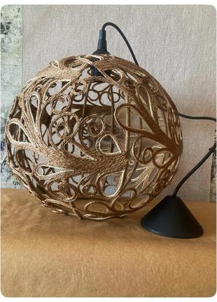 Люстра з джутовою філігранню