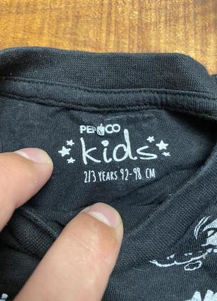 Детская хлопковая кофта (реглан) с принтом pepco (пепко 2-3 года 92-98 см идеал оригинал черно-белая)5 фото