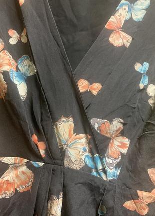 Плаття, сукня, у  метеликах, натуральний шовк6 фото