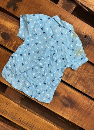 Детская хлопковая рубашка с принтом so cute (соу кьют 12-18 мес 80-86 см оригинал разноцветная)2 фото