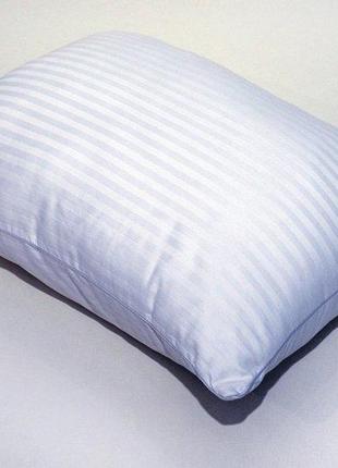 Подушка для сну еко-пух ода євро розмір 50х70 см антиалергенна, зі знімним бавовняним чохлом9 фото
