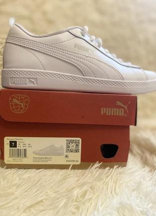 Puma білі кеди шкіряні