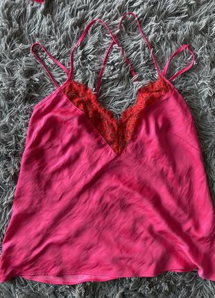 Красивая пижама под шелк легкая розовая с отливом 12 л2 фото