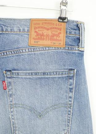Мужские синие джинсы брюки levis 512 оригинал [ 34x34 ]3 фото