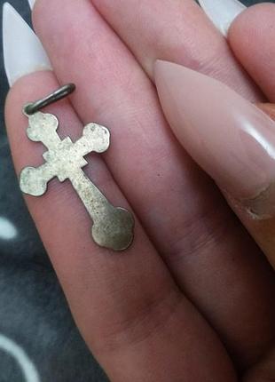 Крестик церковный черненное серебро 925 пробы