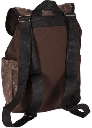 Рюкзак молодіжний space канвас коричневий 37х30х20см  арт. 9774652 фото