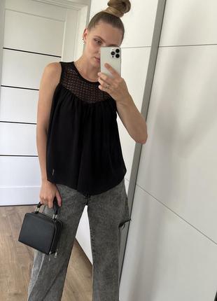 Майка блуза свободный крой в чатку