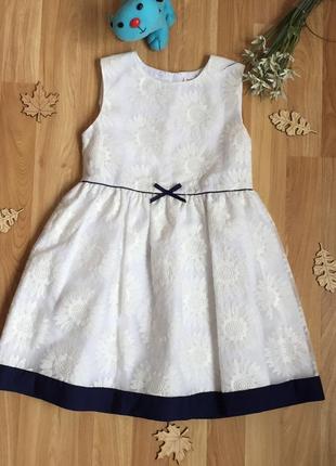 Фирменное нарядное платье mini club девочке 5-6 лет состояние нового .