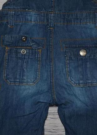 9 - 12 місяців 80 см обладнаний джинсовий комбінезон стильним діткам мазекеа mothercare8 фото