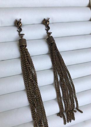 Брендовые серьги в позолоте