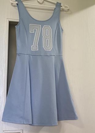 Платье спортивное голубое