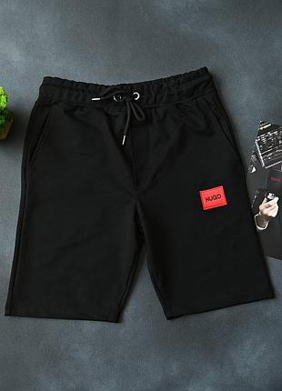 Мужское чёрное шорты hugo boss черные мужские шорты hugo boss