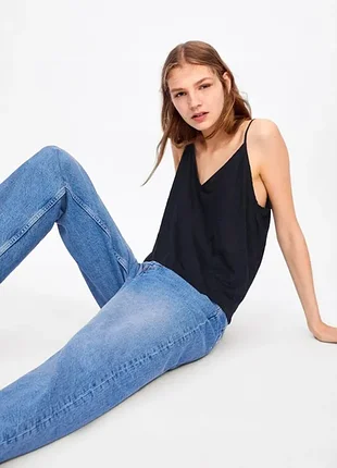 Базовый топ из мягкого легкого льна zara,p. xl