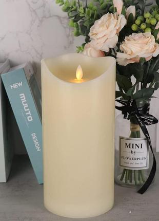 Большие светодиодные свечи eldnacele с 6-часовым таймером, мерцающим пламенем,...