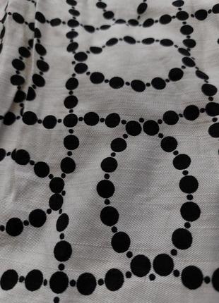 Блузка из вискозы h&amp;m в состоянии новой с объемными рукавами и принтом абстрактным6 фото