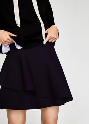Шикарная юбка трапеция модного испанского бренда zara.