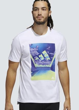 Оригінальна футболка adidas summer heat sky graphic / he23083 фото