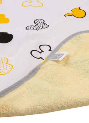 Пеленки для младенцев еко пупс eco cotton непромокаемая двухсторонняя 65 х 90 см мишки на белом2 фото