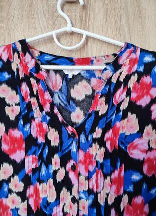 Вискозная цветокистая блуза блузка рубашка-рубашка размер 58-602 фото