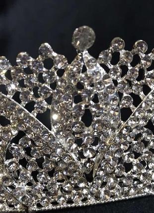 Вишукана діадема з камінням swarovski, срібло3 фото