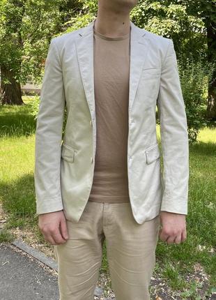 Стильный мужской хлопковый пиджак блейзер calvin klein4 фото