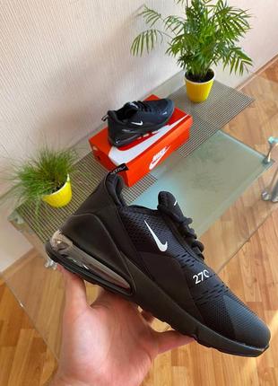 Мужские кроссовки nike air max 270 (чёрные) на лето3 фото