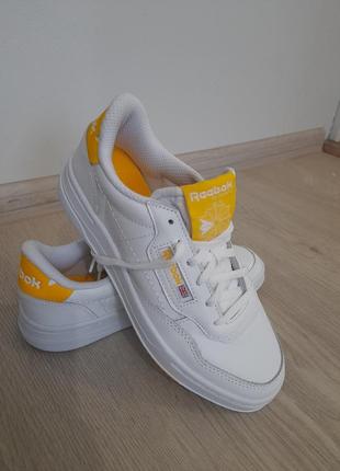 Кроссовки reebok court peak white yellow (gw7561)