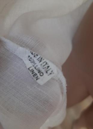 Стильное льняное удлиненное платье рубашка прямая свободная летний кардиган италия7 фото