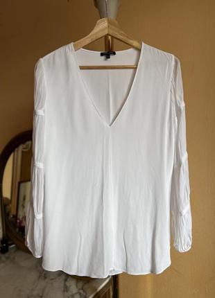 Massimo dutti 38 36 s m xs рубашка блуза белая1 фото