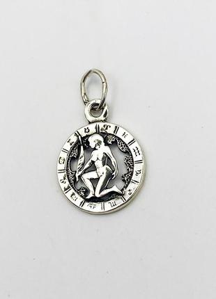 Амулет серебряный знак зодиака "дева" 1,32 г1 фото