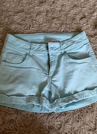 Классные мятные шорты h&m