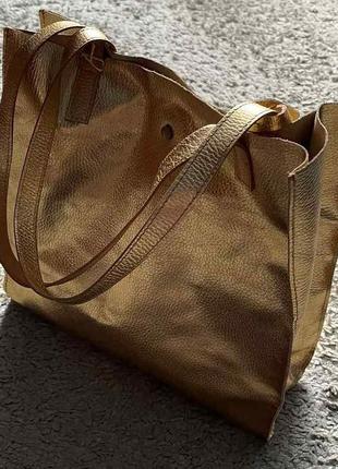 Оригинал.новая,фирменная,кожаная,итальянская сумка-тоут emilio masi4 фото
