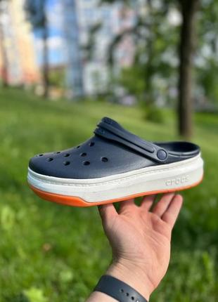 Кроксы crocs full force синие сабо / шлепанцы