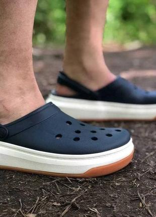 Кроксы crocs full force синие сабо / шлепанцы