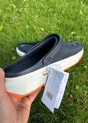 Кроксы crocs full force синие сабо / шлепанцы