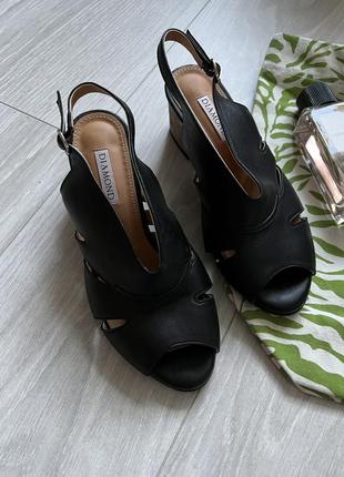 Кожаные итальянские сандали босоножки diamond3 фото