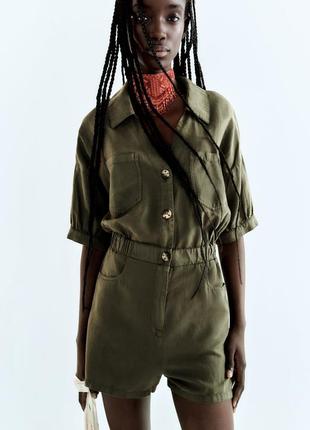 Лляний комбінезон zara