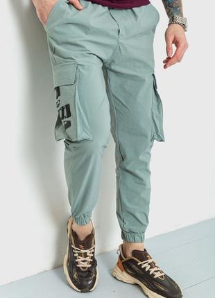 Спортивные брюки мужские тонкие стрейчевые цвет светло-оливковый