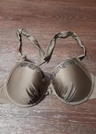 Брендовый стильный верх купальника р.34 f 75 f от next,эстрочки, бисер, пайетки