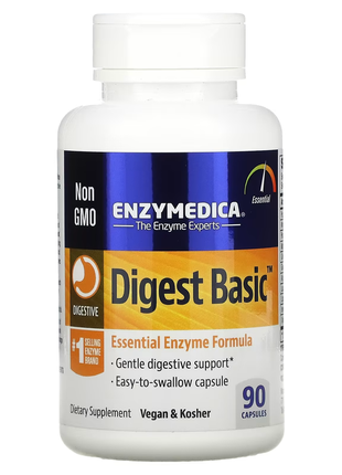 Enzymedica, digest basic, склад з основними ферментами, 90 капсул
