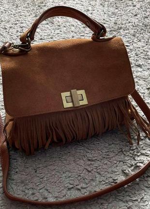 Оригинал.фирменная,стильная,итальянская сумка genuine leather1 фото