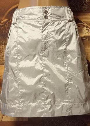 Ralph lauren golf нейлоновая серебряная винтажная юбка,р.8, швейцария