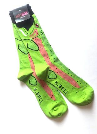 Яркие, стильные, актуальные, модные высокие мужские носки hot sox. рыба glofish40-45