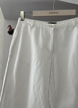 Белые котоновые штаны брюки палаццо armani jeans3 фото